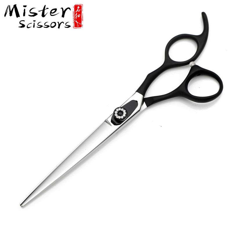 Pet Grooming Straight Scissors Black Handle