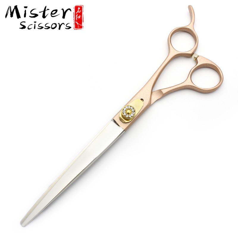 Pet Grooming Straight Scissors Paint Gold Jewelry Screw